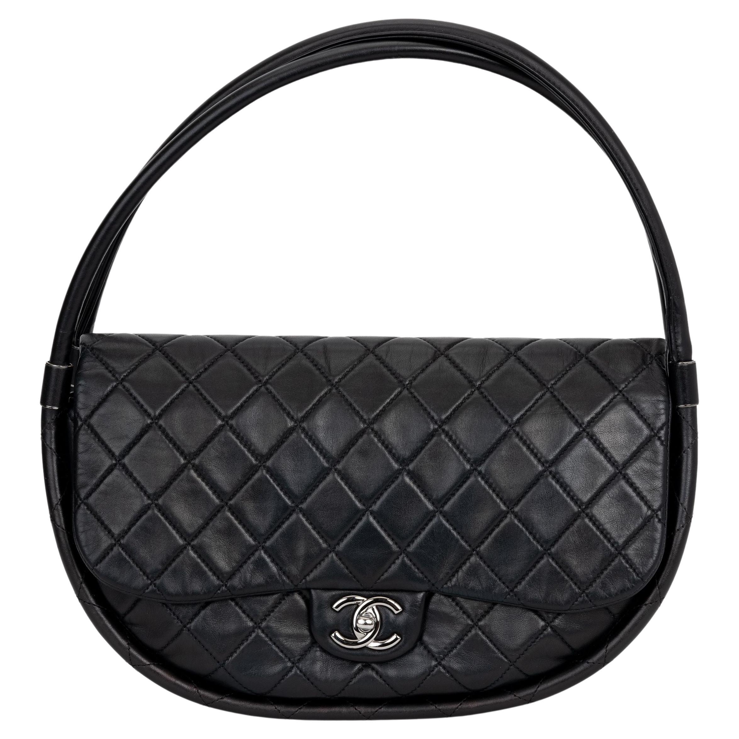 Chanel Collectible Black Hula Hoop Bag For Sale