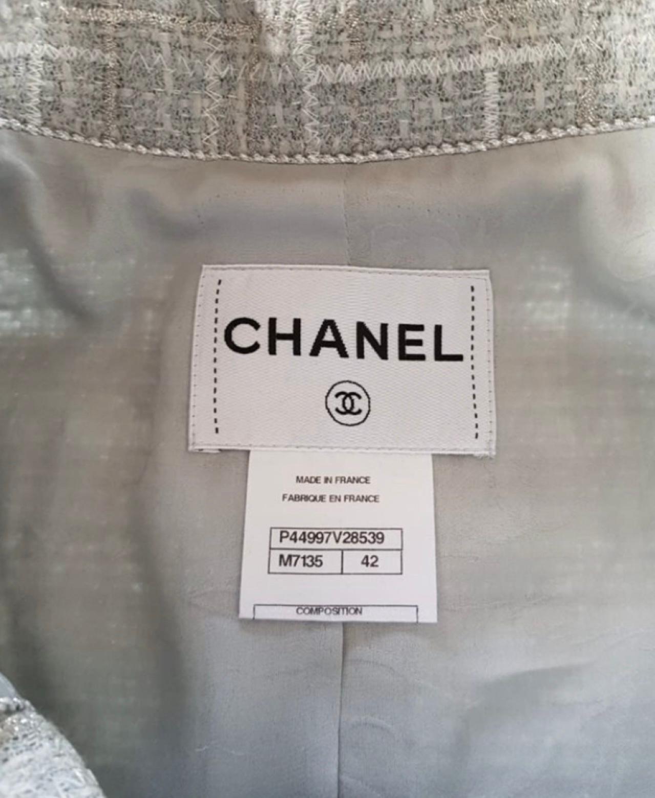 Chanel Collectible Cara Delevingne Style Tweed Jacket For Sale 5