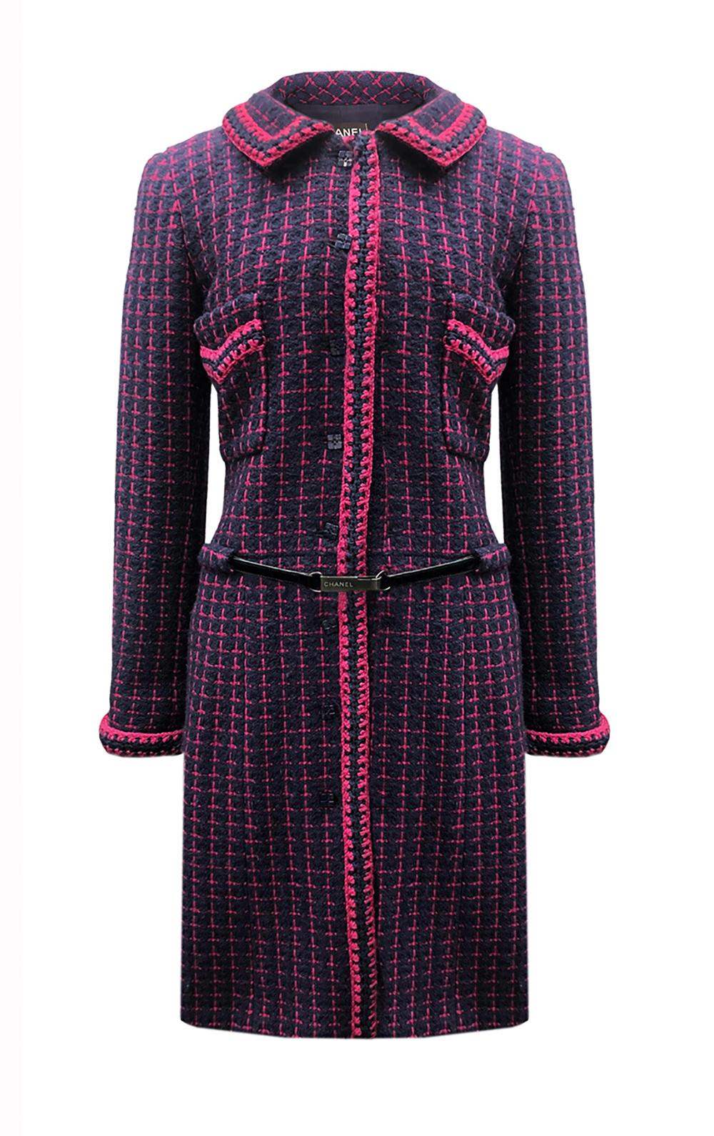 Chanel Collectible CC Buttons Tweed Coat For Sale 2