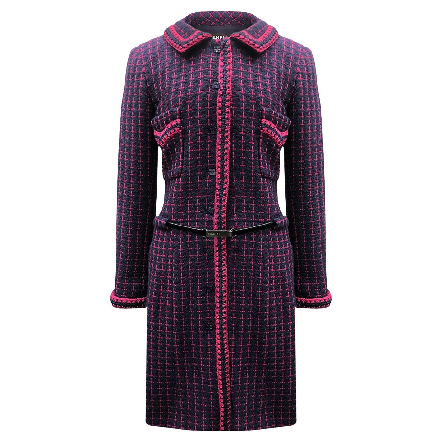 Chanel Collectible CC Buttons Tweed Coat For Sale