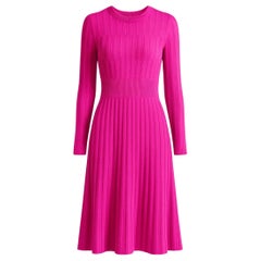 CHANEL Collectional Lebendiger Expressionismus Fuchsia Kleid 36 FR