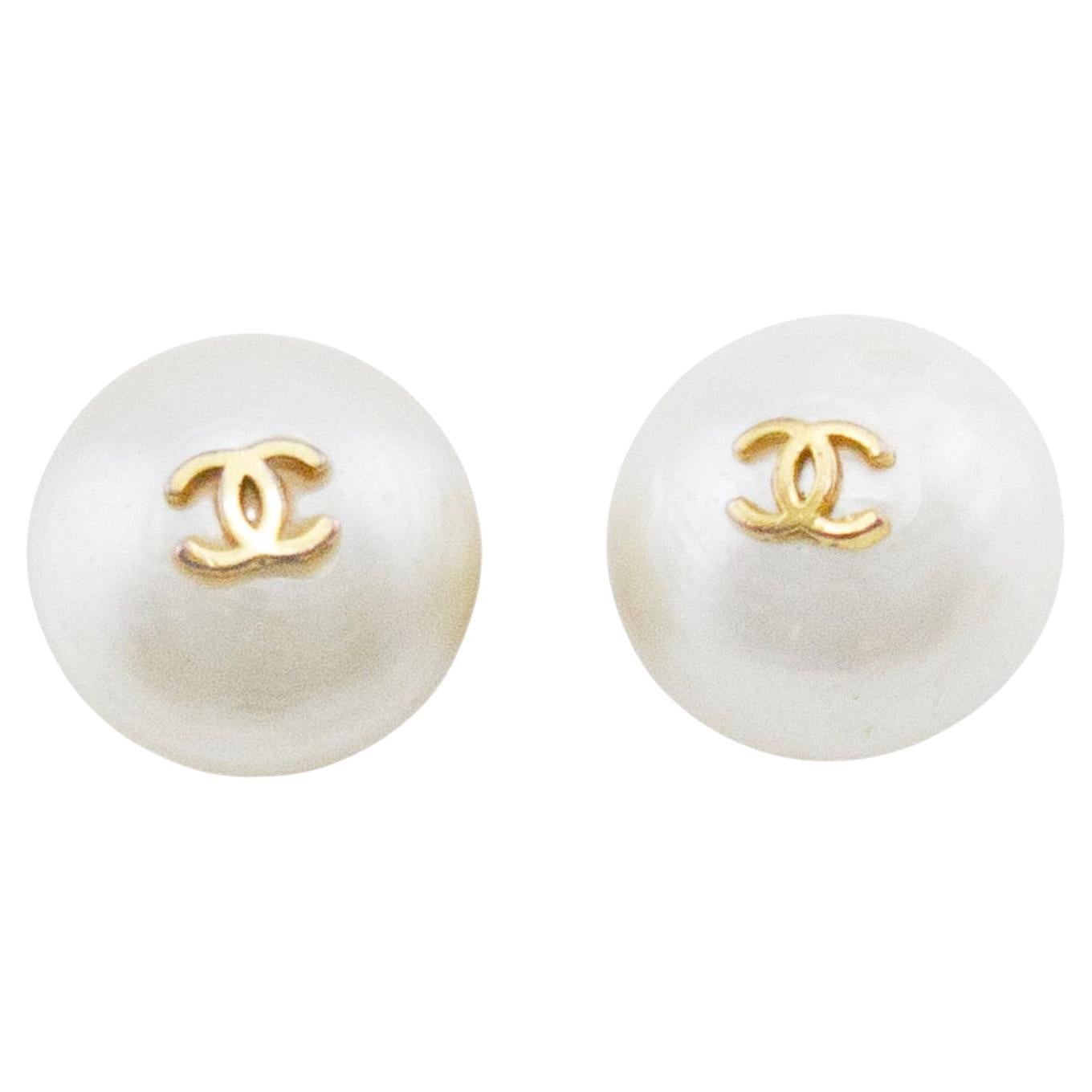 Chanel Collection 24 Faux Pearl Clip On Earrings