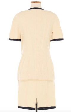 Chanel Collection 25 1991 Cream Skirt Suit
