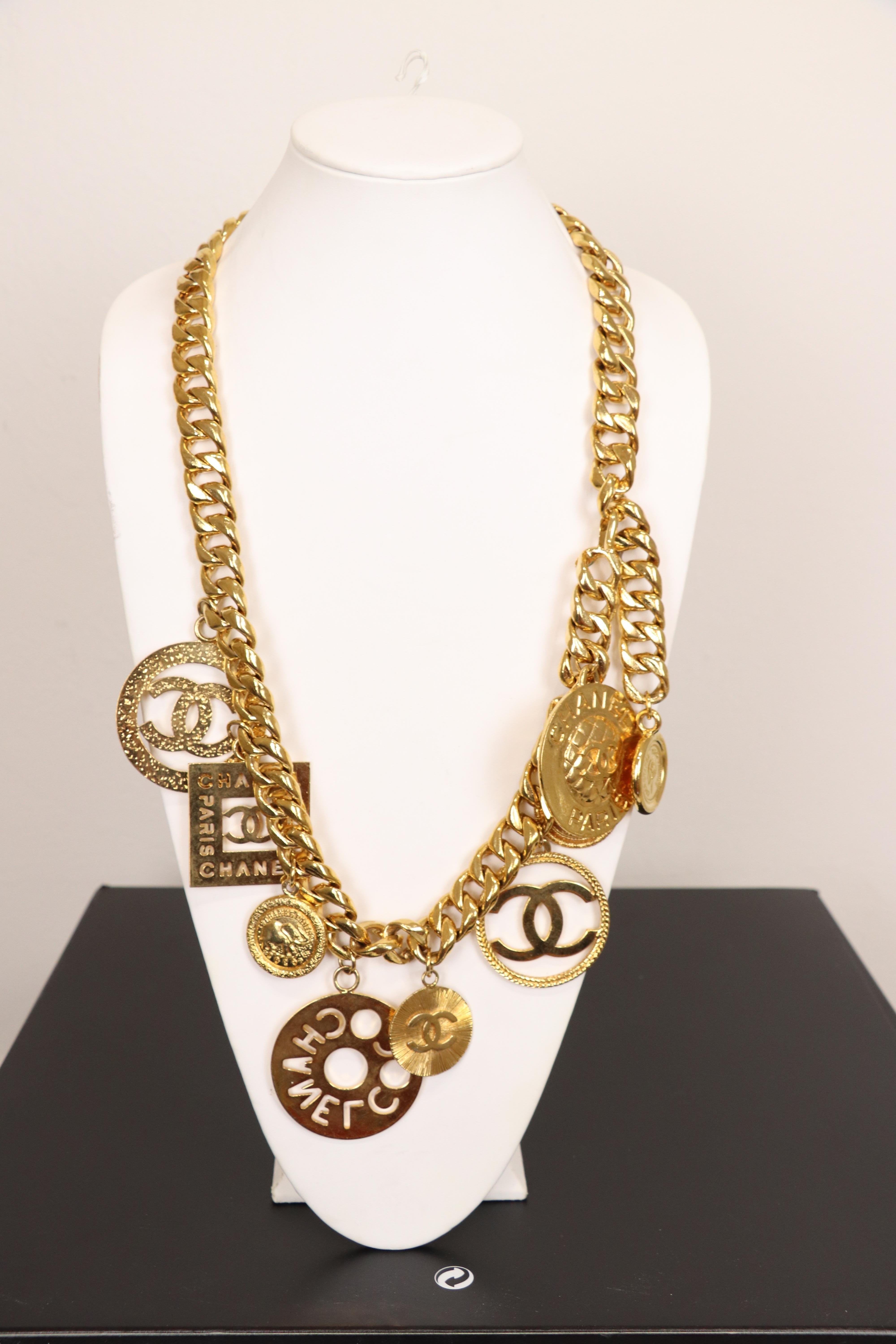 chanel paperclip necklace