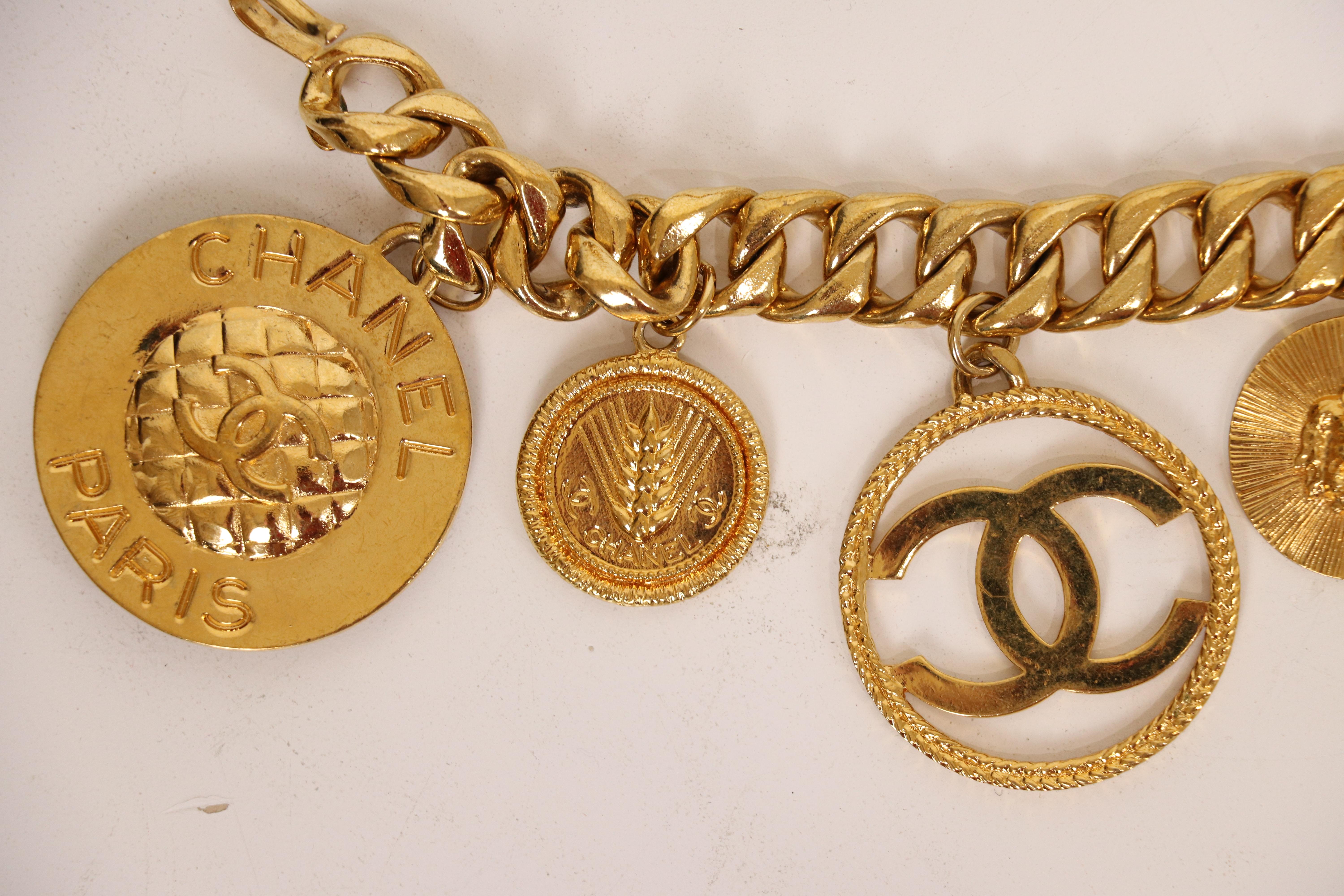 Chanel Collection 28 / 1991 Vintage Iconic 9 Charm Necklace or Belt 1