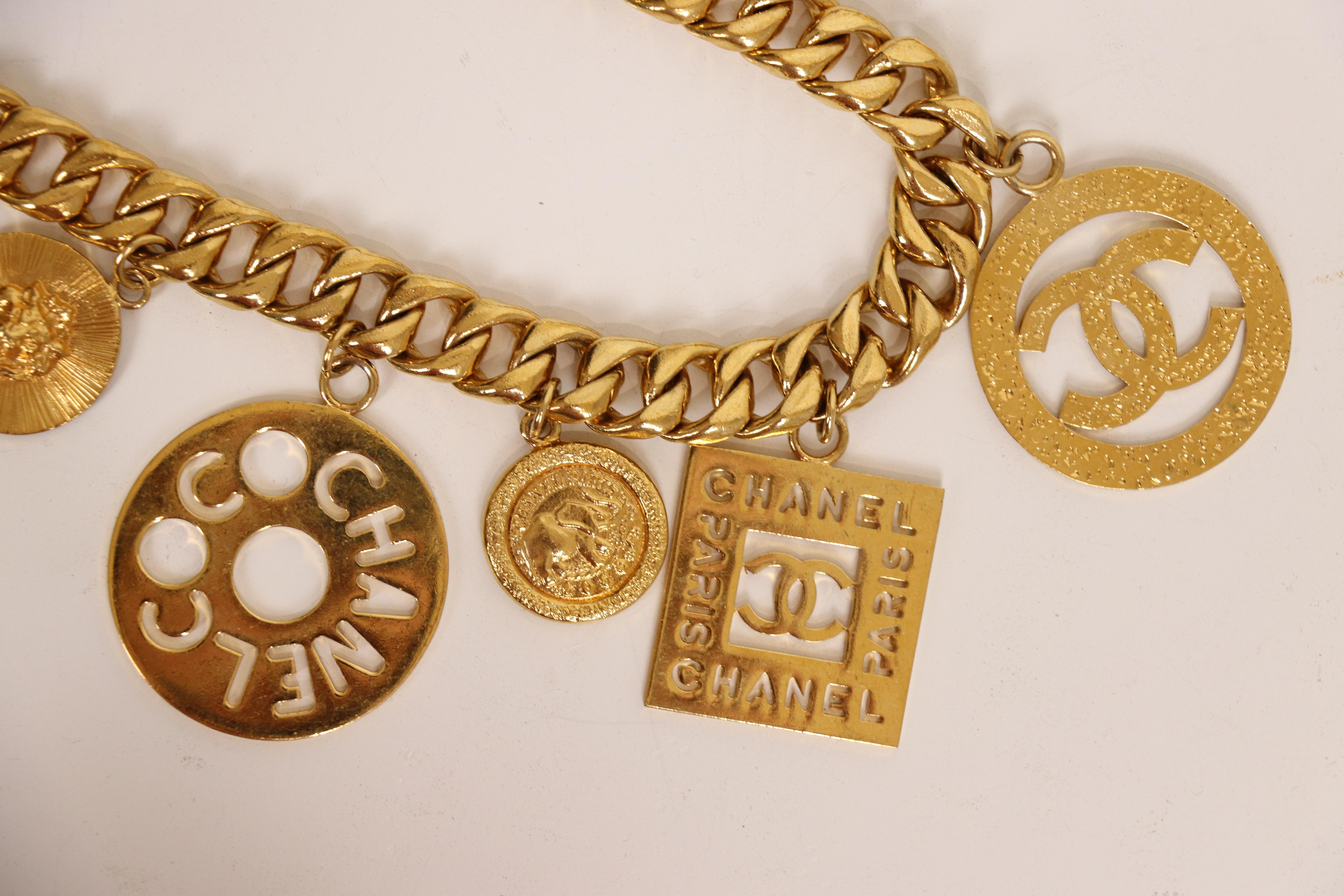 Chanel Collection 28 / 1991 Vintage Iconic 9 Charm Necklace or Belt 2