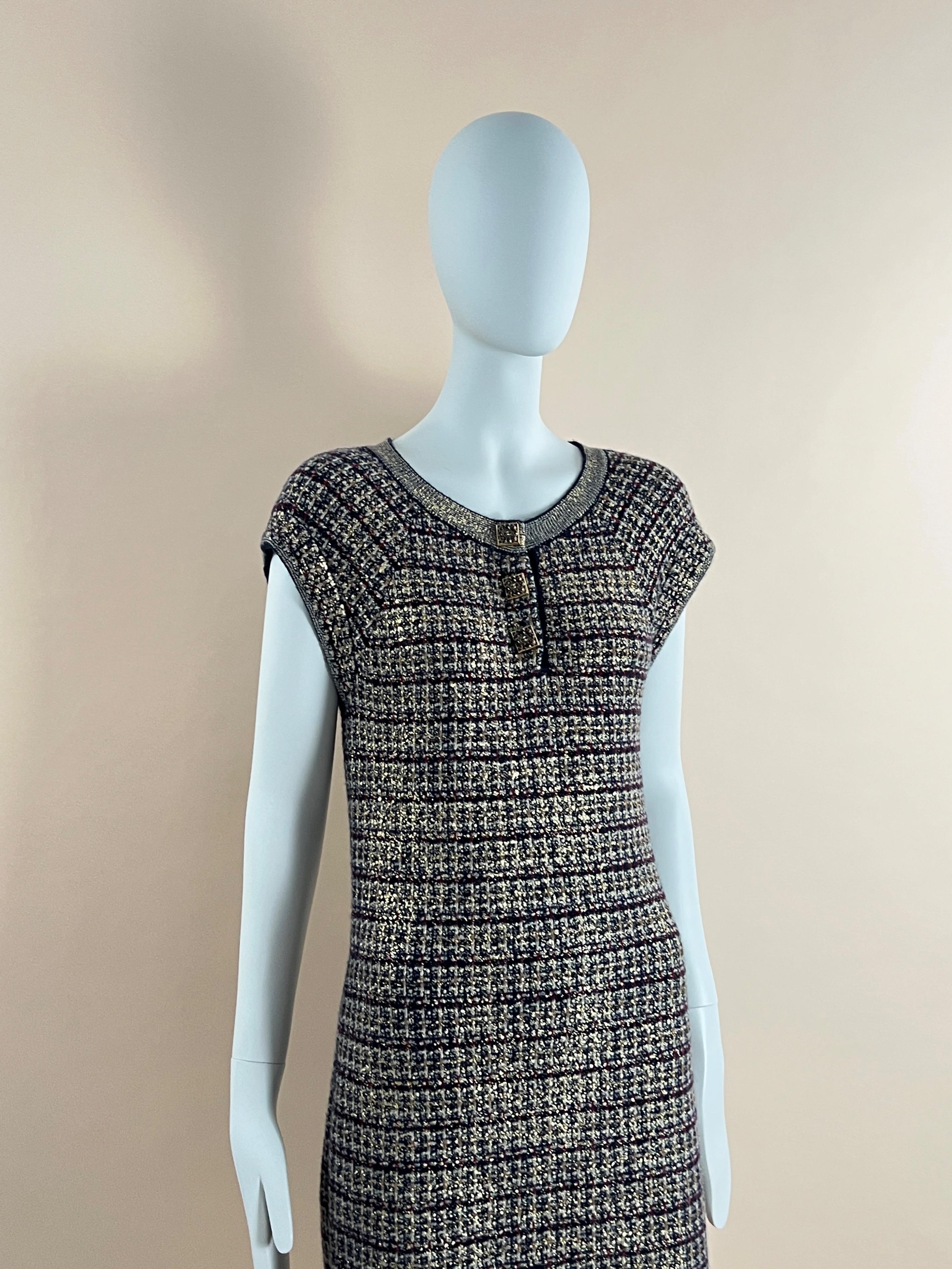 Chanel Byzance Collection Jewel Buttons Dress In Excellent Condition In Dubai, AE