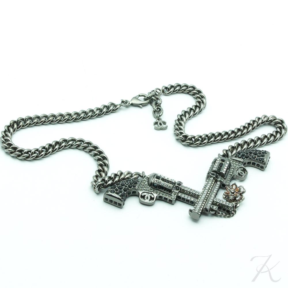 Women's Chanel Collector Gun Revolver Necklace 2014