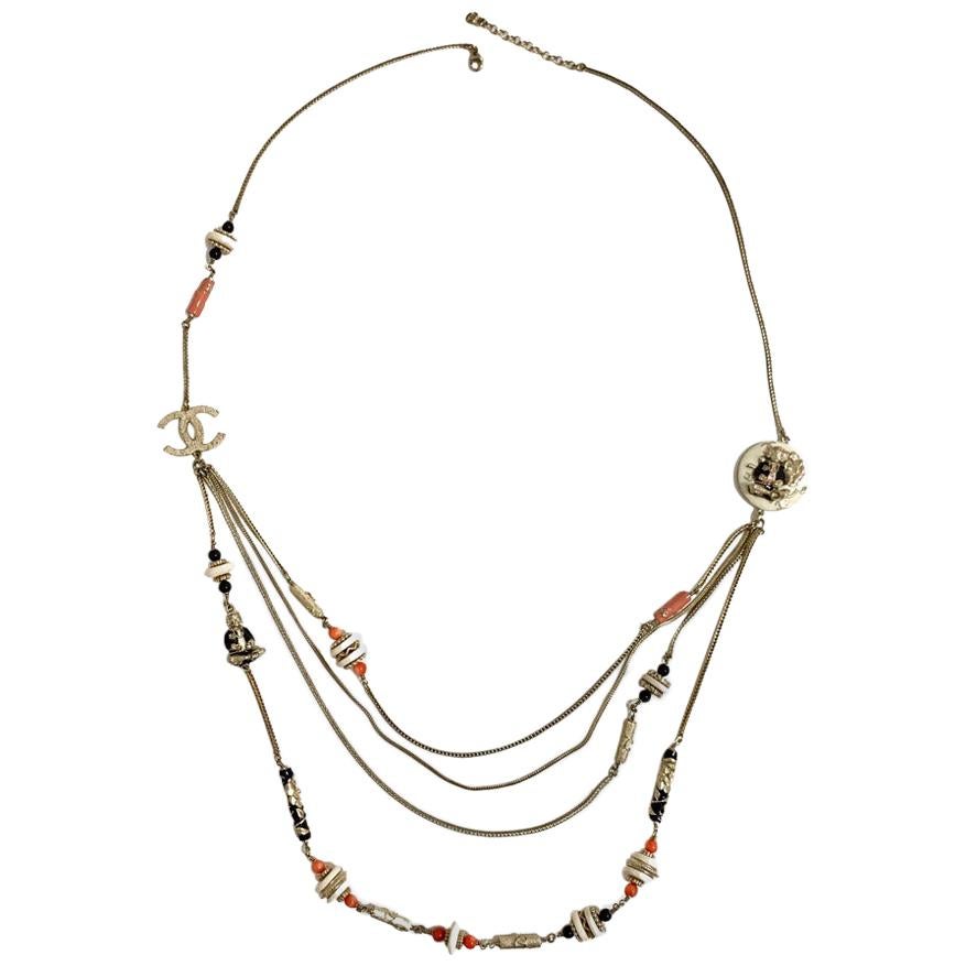 CHANEL Collector Paris Shanghai Long Necklace