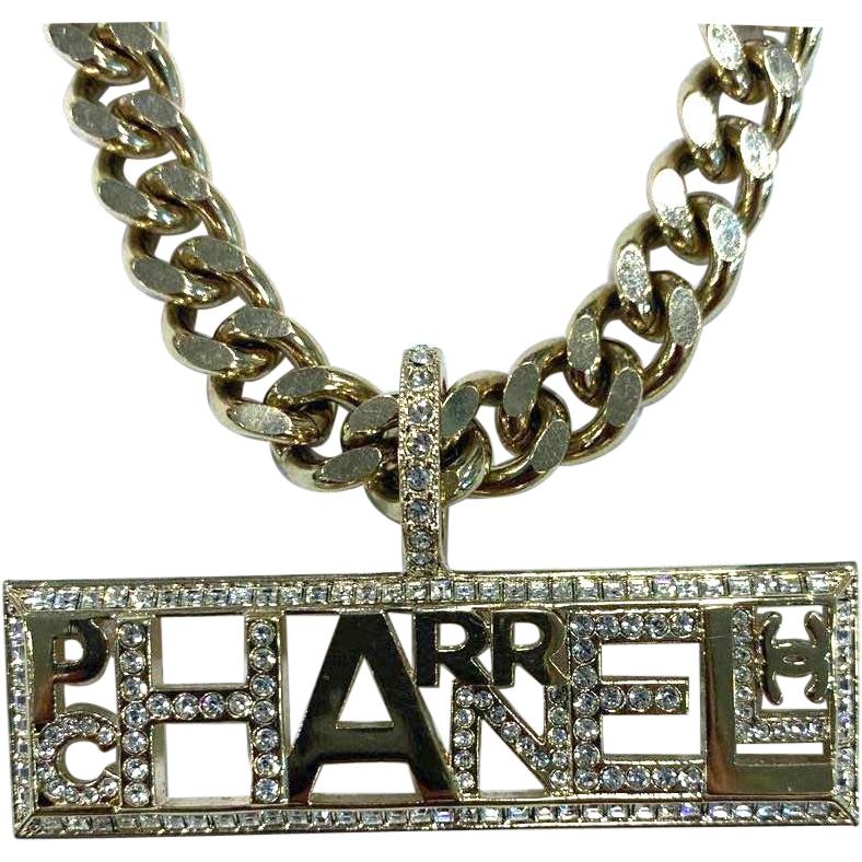 Chanel Collector Rhinestone And Chain Necklace Designed By Pharrell Williams