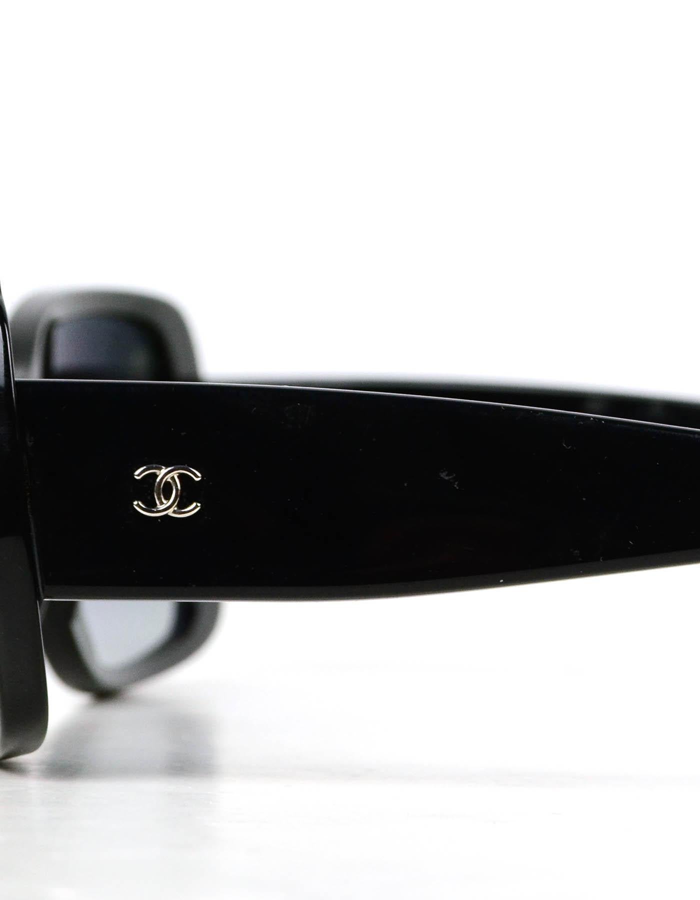 Chanel COLLECTOR'S 2013 Black Acetate Coco Silhouette Sunglasses In Excellent Condition In New York, NY