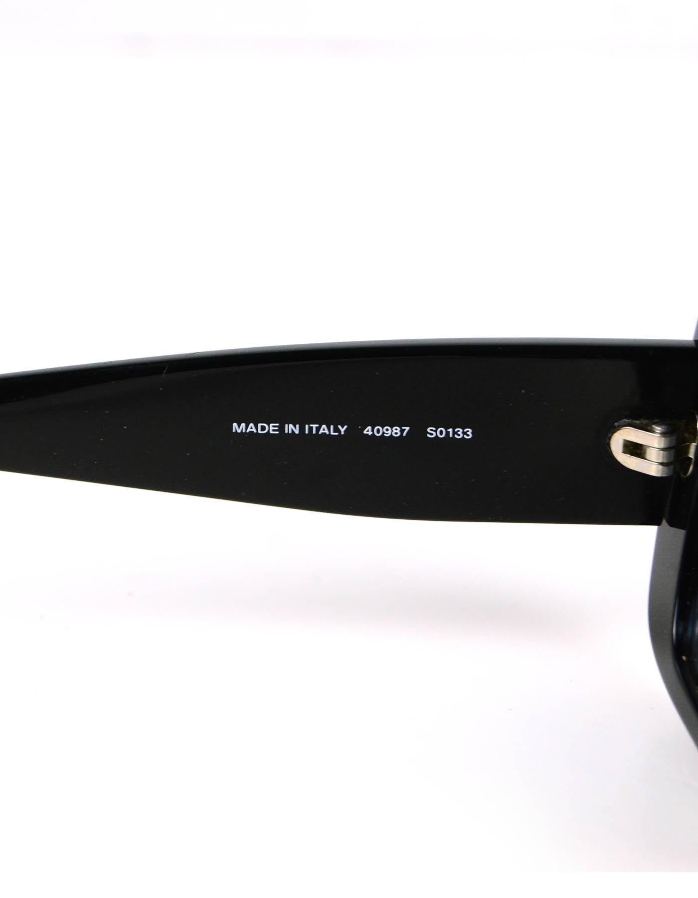 Chanel COLLECTOR'S 2013 Black Acetate Coco Silhouette Sunglasses 1