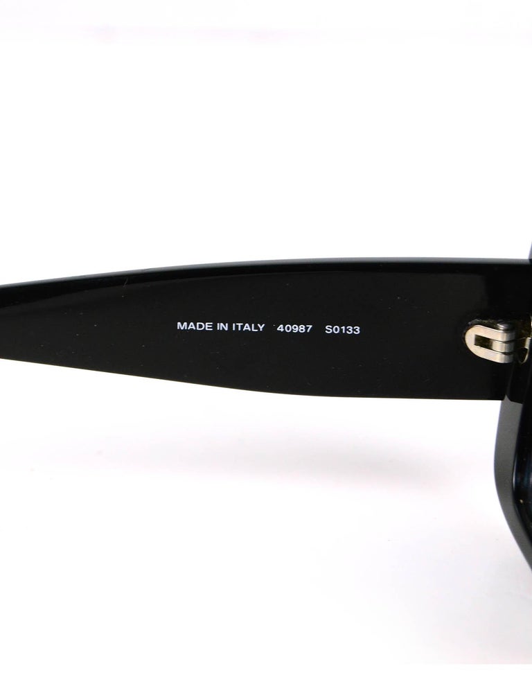 Chanel COLLECTOR'S 2013 Black Acetate Coco Silhouette Sunglasses For Sale 4