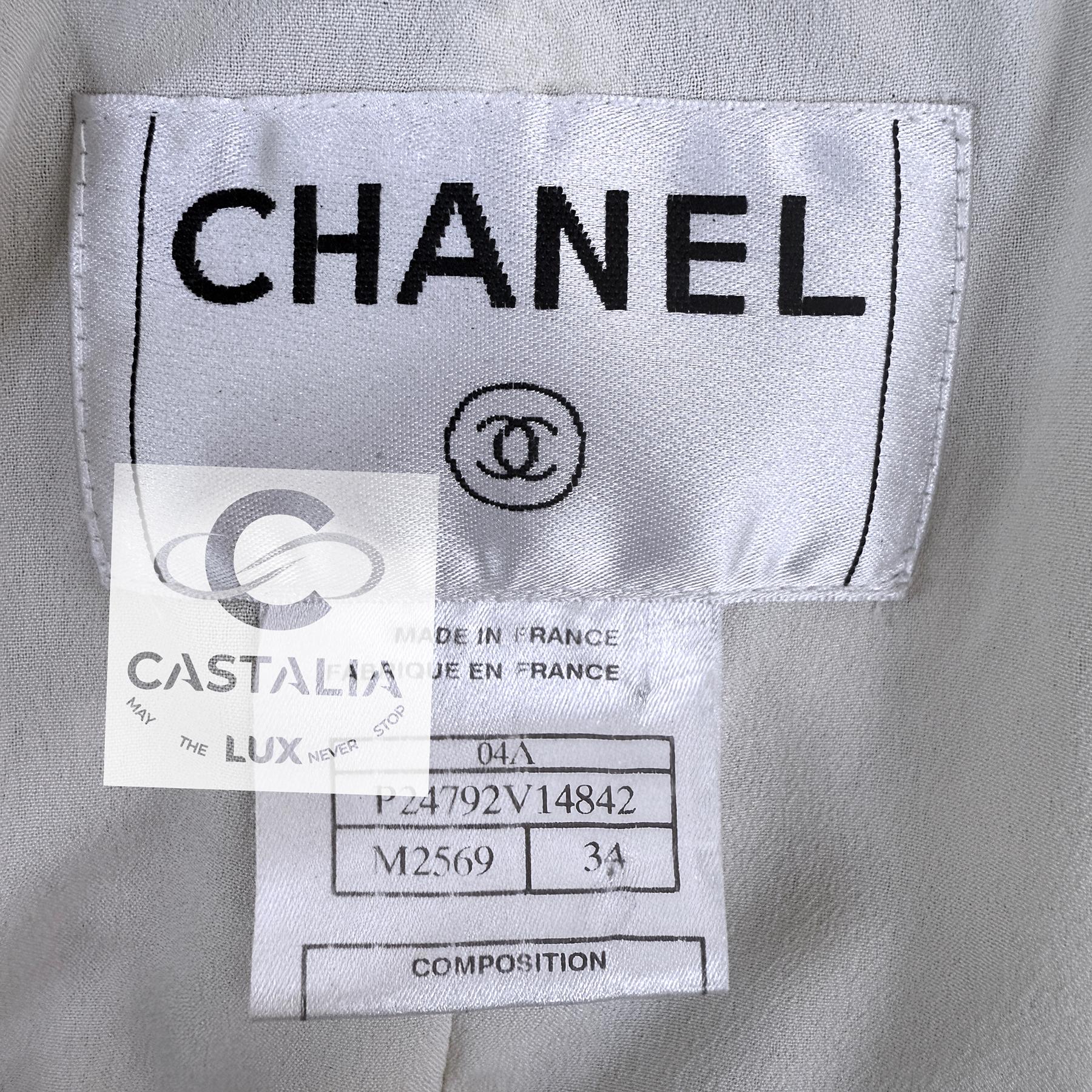 Chanel Collectors Beige Iridescent Tweed Jacket 34 FR en vente 12