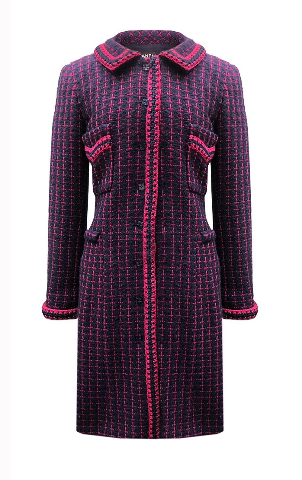 Women's or Men's Chanel Collectors CC Buttons Bright Tweed Coat