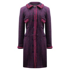 Used Chanel Collectors CC Buttons Bright Tweed Coat