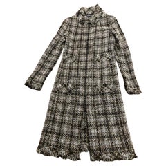 Used Chanel Collectors CC Buttons Maxi Tweed Coat
