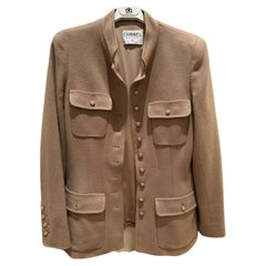 Chanel Collectors CC Gold Buttons Nude Beige Jacket