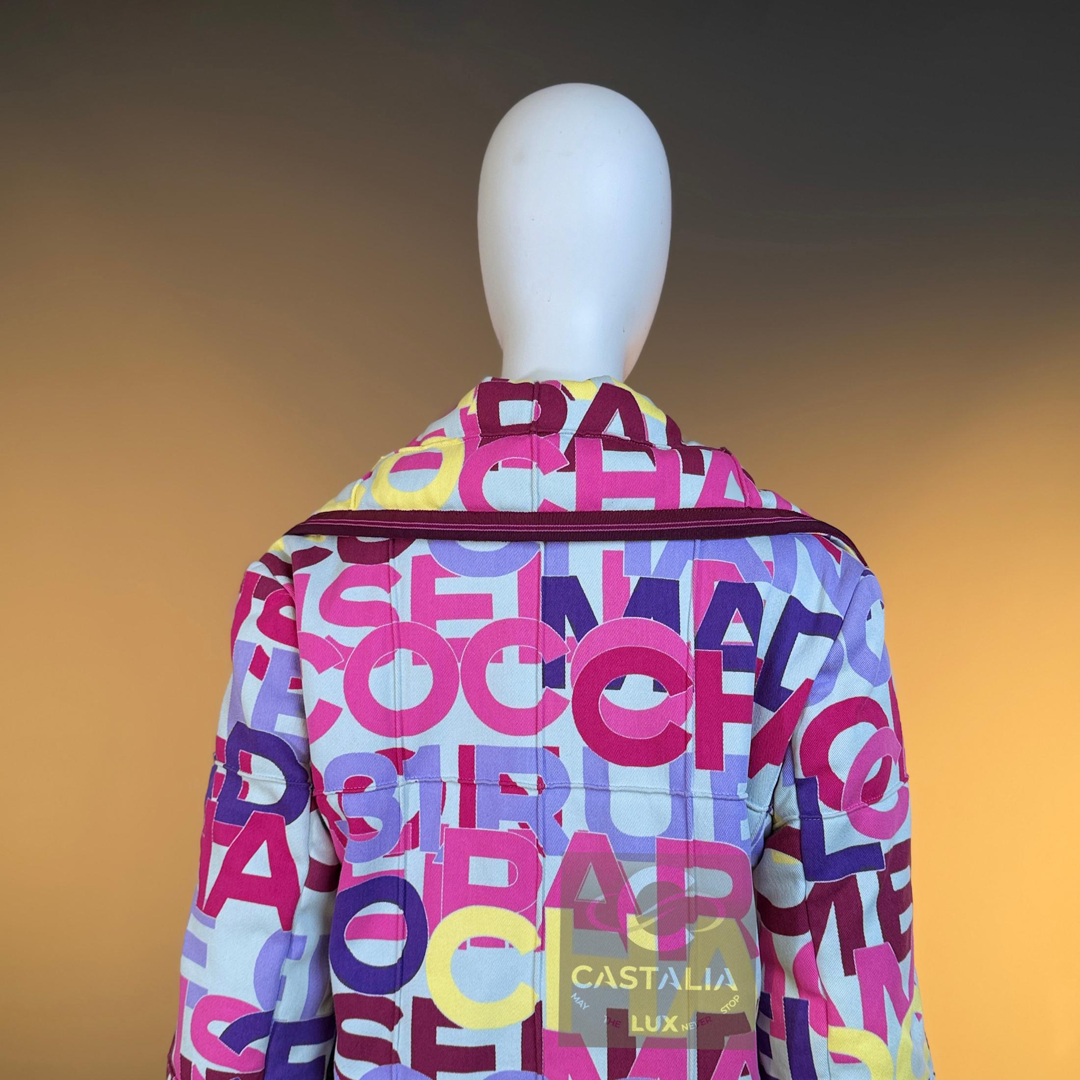 Chanel da collezione con logo CC Giacca Vintage 40 FR in vendita 6