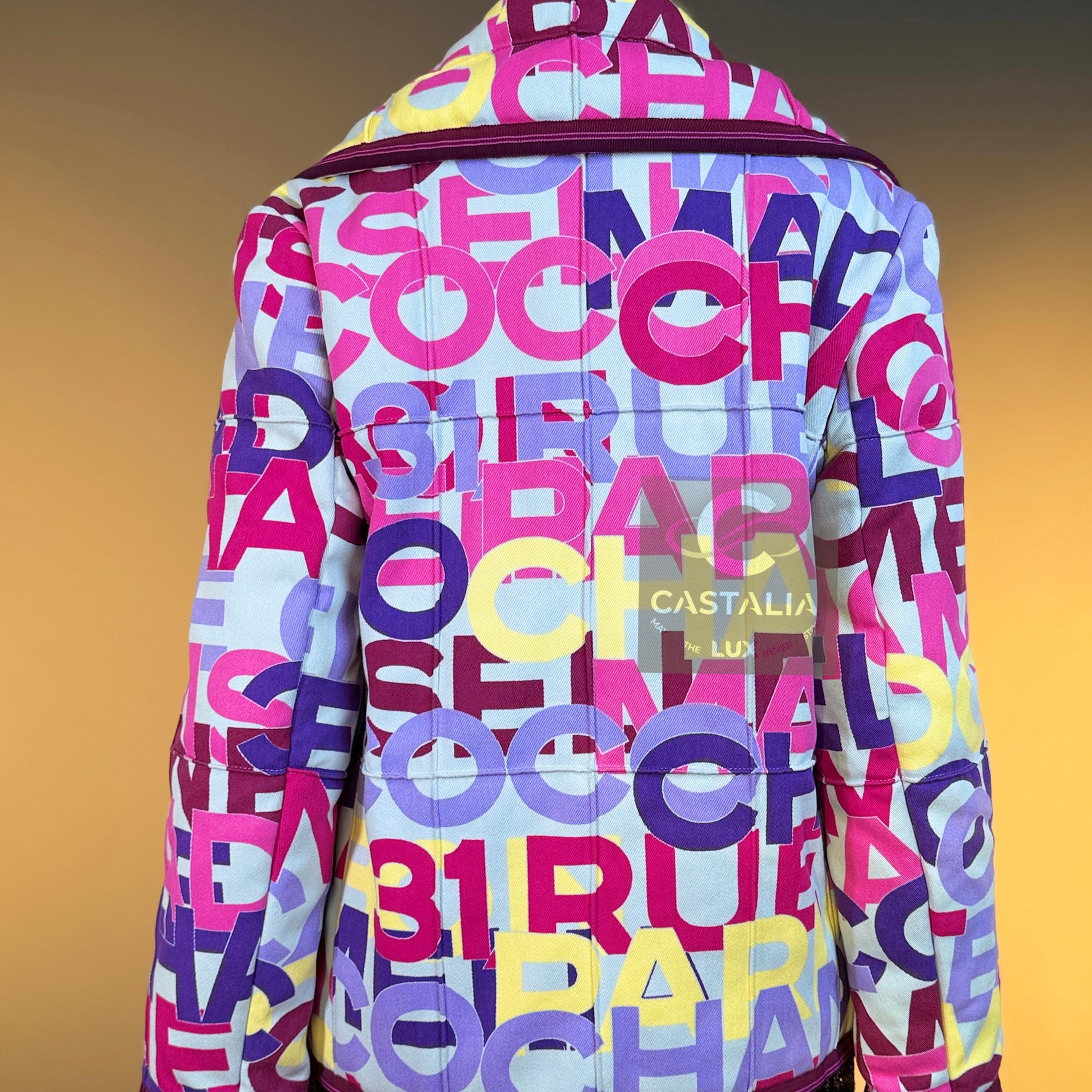 Chanel da collezione con logo CC Giacca Vintage 40 FR in vendita 7