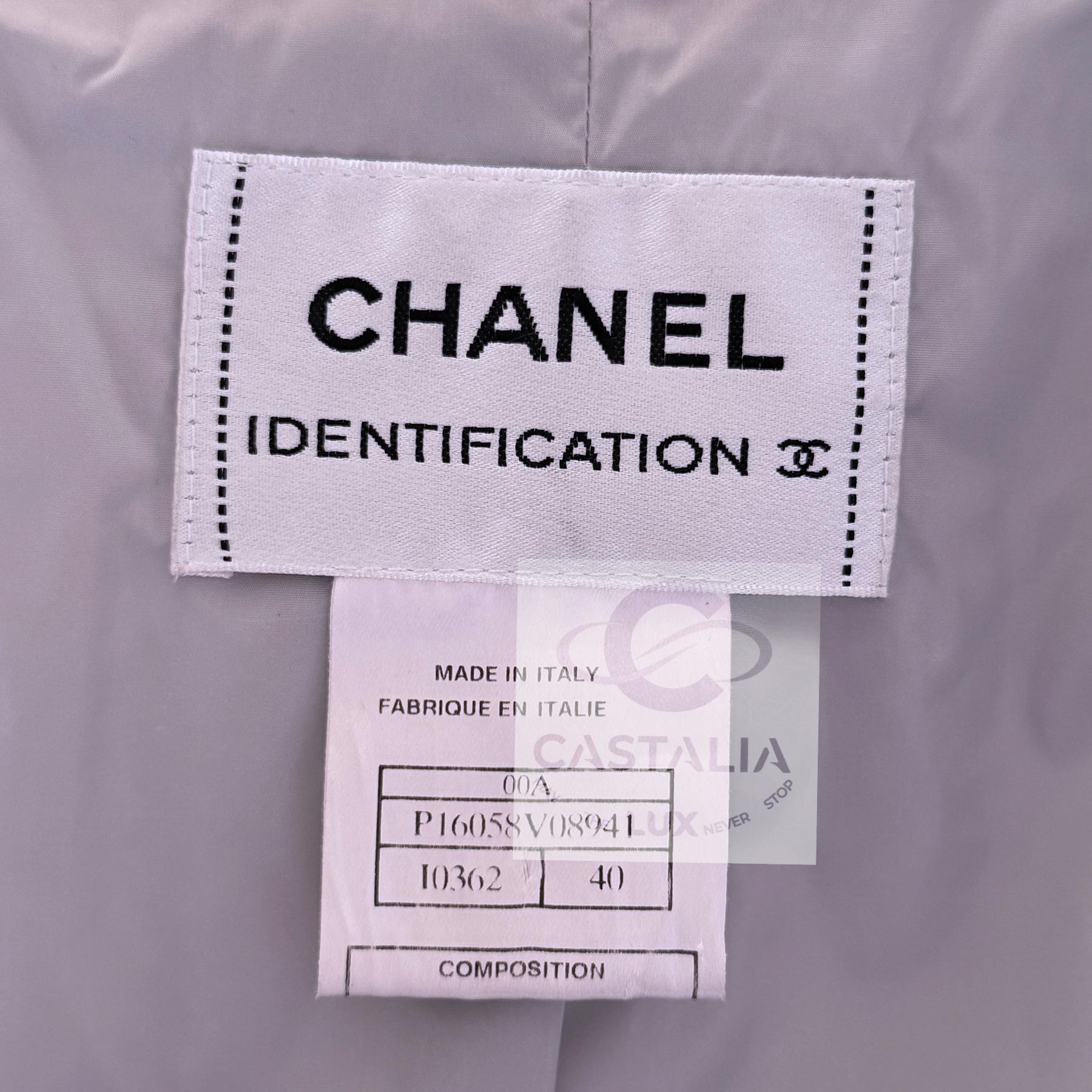 Chanel da collezione con logo CC Giacca Vintage 40 FR in vendita 10