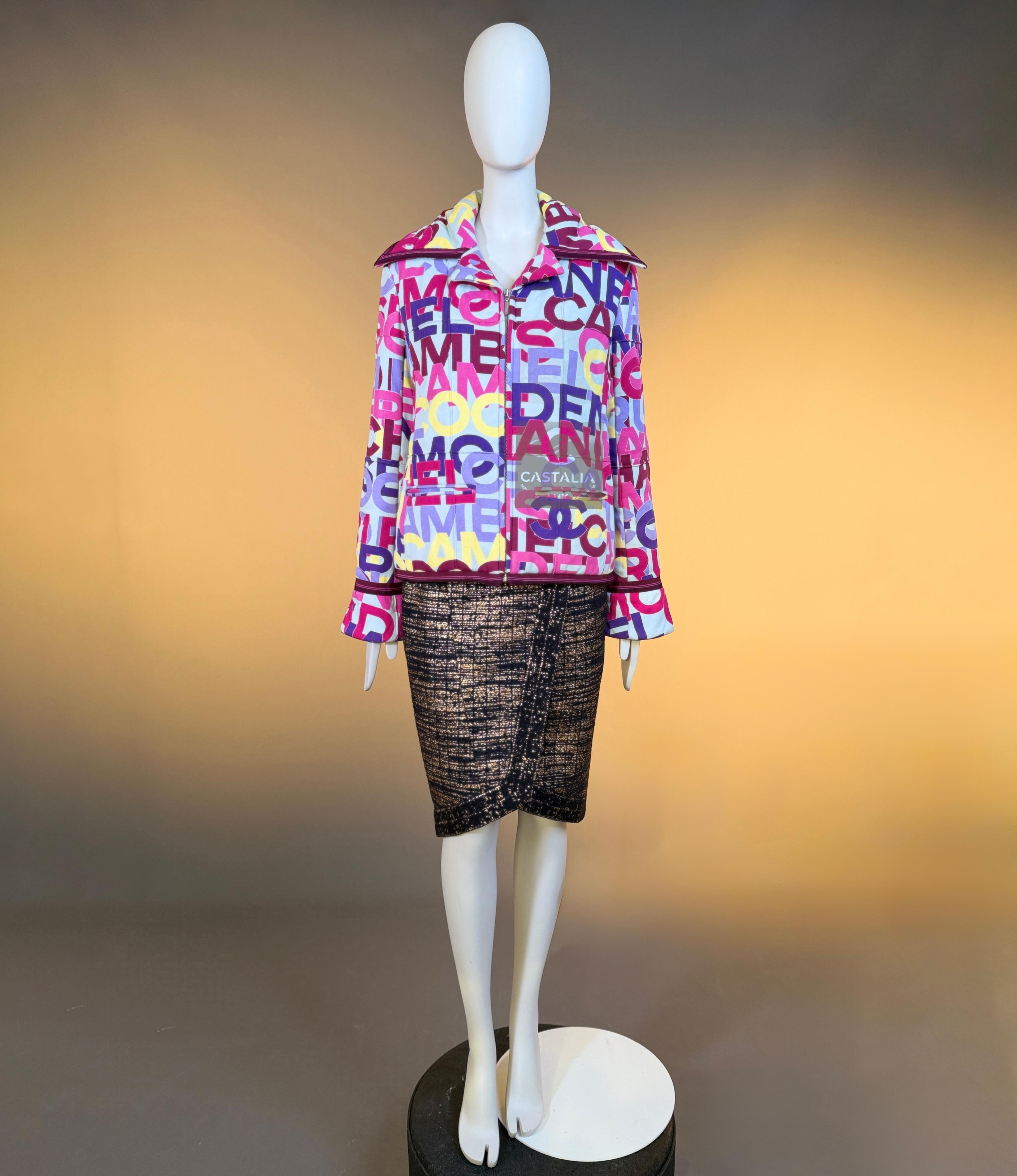 da uomo o donna Chanel da collezione con logo CC Giacca Vintage 40 FR in vendita