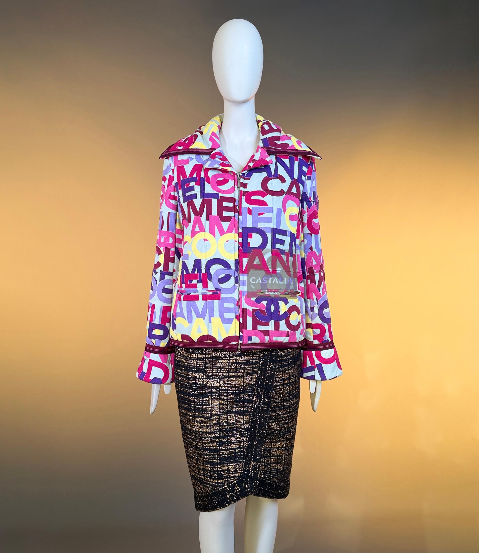 Chanel da collezione con logo CC Giacca Vintage 40 FR in vendita 1