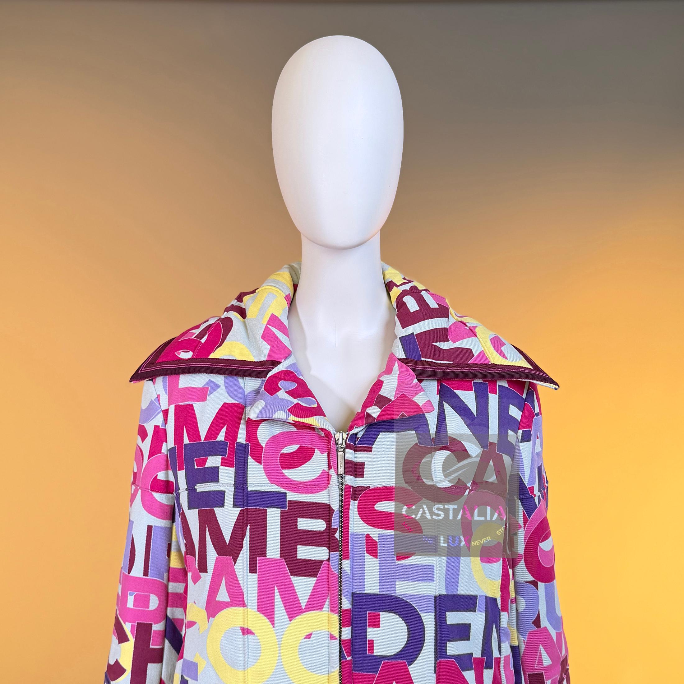 Chanel da collezione con logo CC Giacca Vintage 40 FR in vendita 2