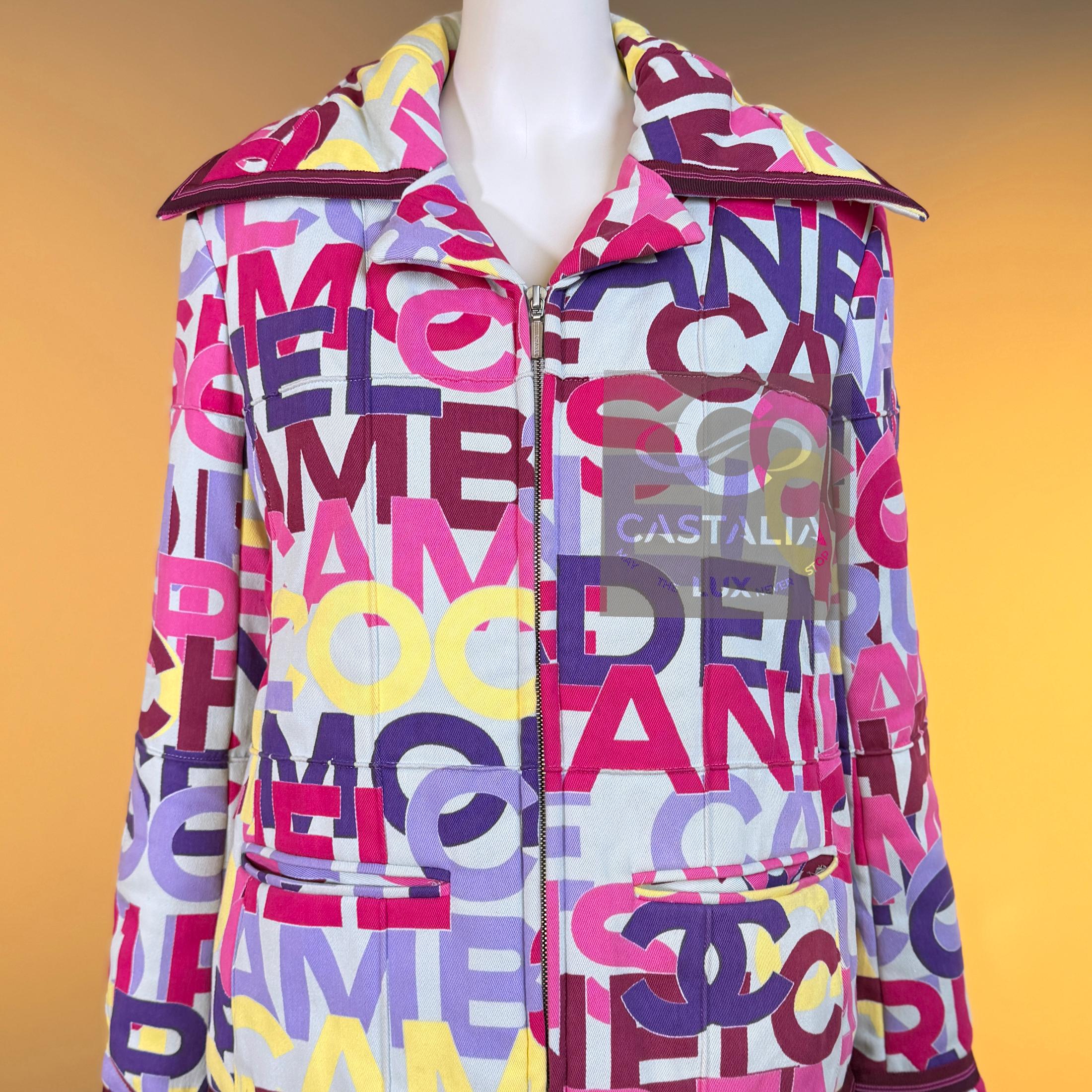 Chanel da collezione con logo CC Giacca Vintage 40 FR in vendita 3