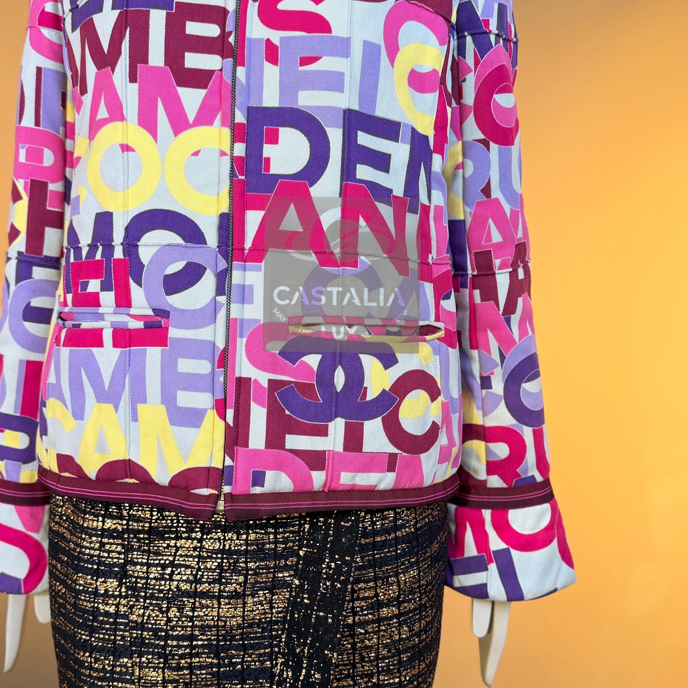 Chanel da collezione con logo CC Giacca Vintage 40 FR in vendita 5