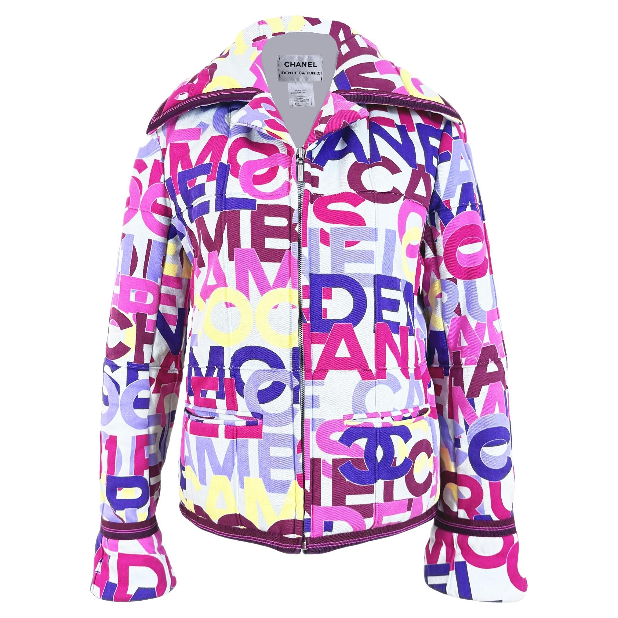 Chanel Collectors CC Logo Vintage Puffer Jacket 44 FR