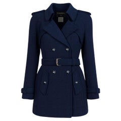 CHANEL Collectors CC Plane Buttons Belted Tweed Jacket 38 FR