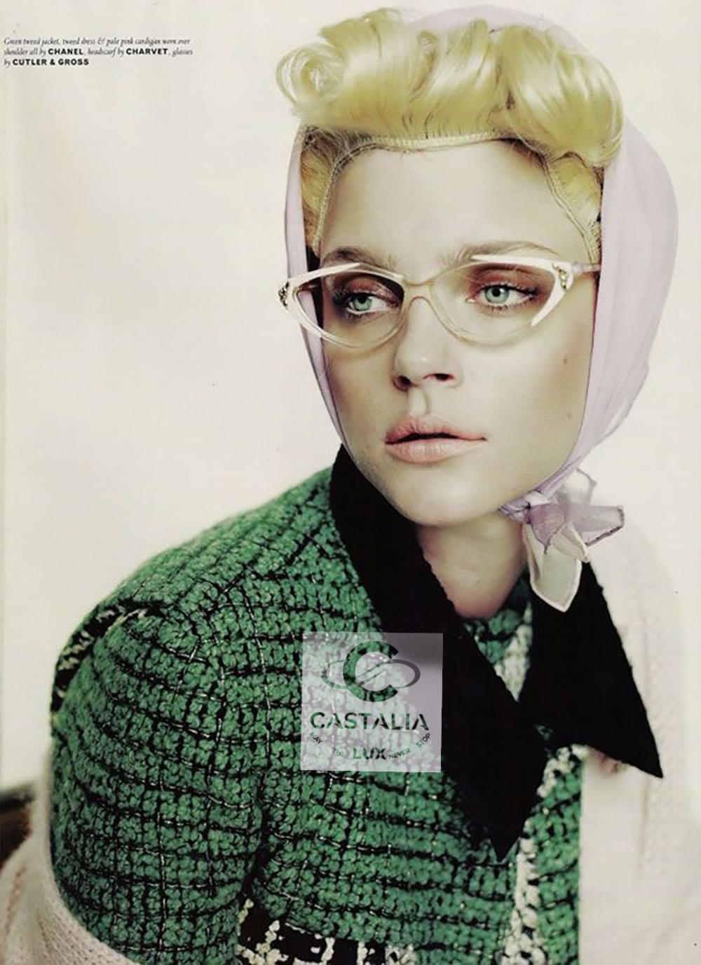 Chanel Collectors Emerald Green Tweed Dress 36 1