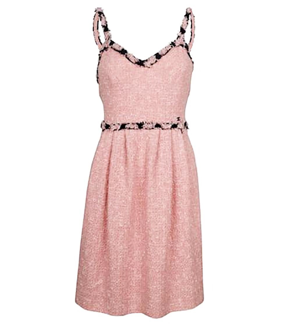 Chanel Collectors Eva Longoria Style Tweed Dress For Sale 4