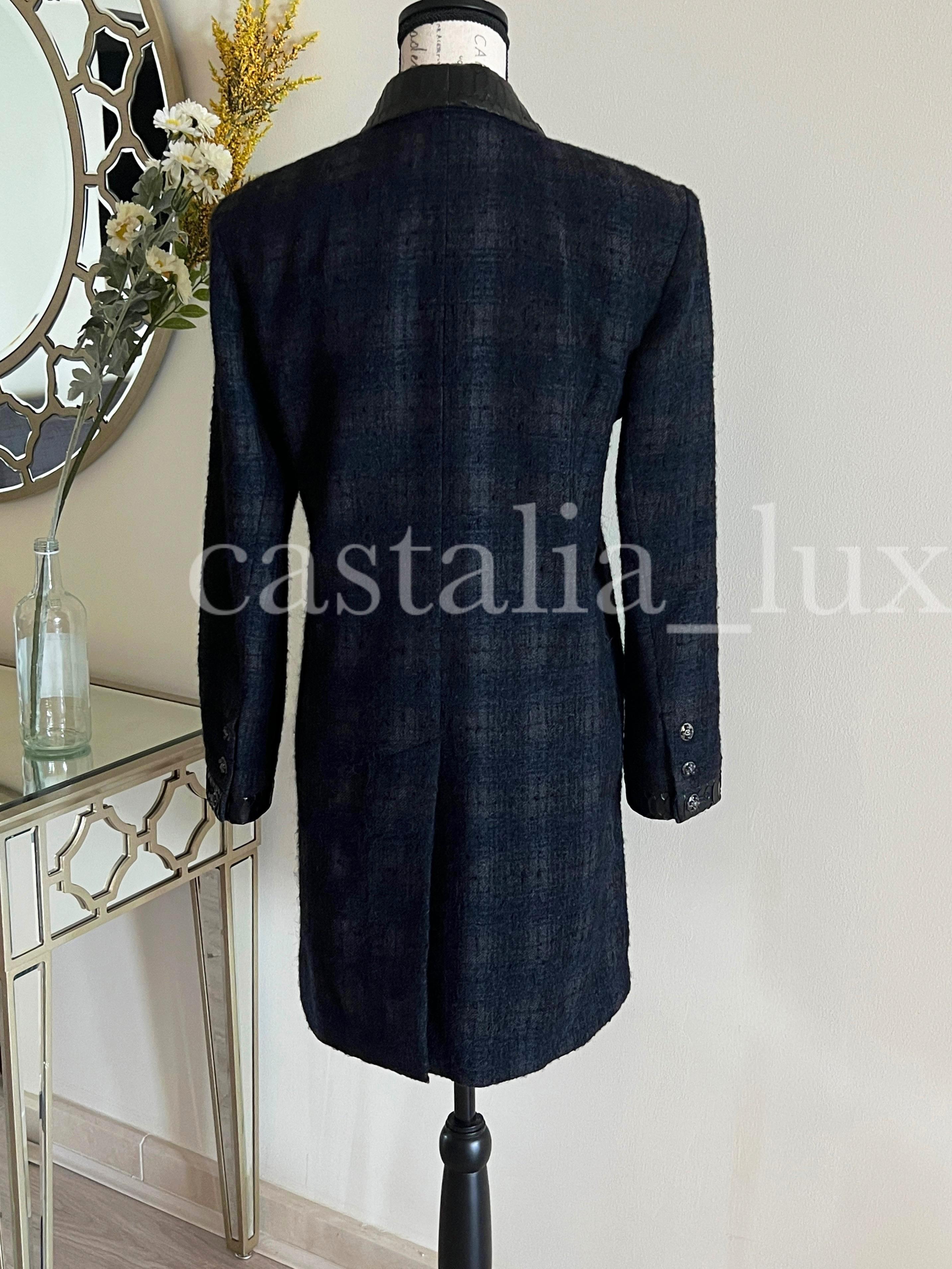 Chanel Sammler Paris / Edinburgh Gripoix Buttons Tweed-Mantel mit Knöpfen  im Angebot 8