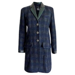 Chanel Sammler Paris / Edinburgh Gripoix Buttons Tweed-Mantel mit Knöpfen 