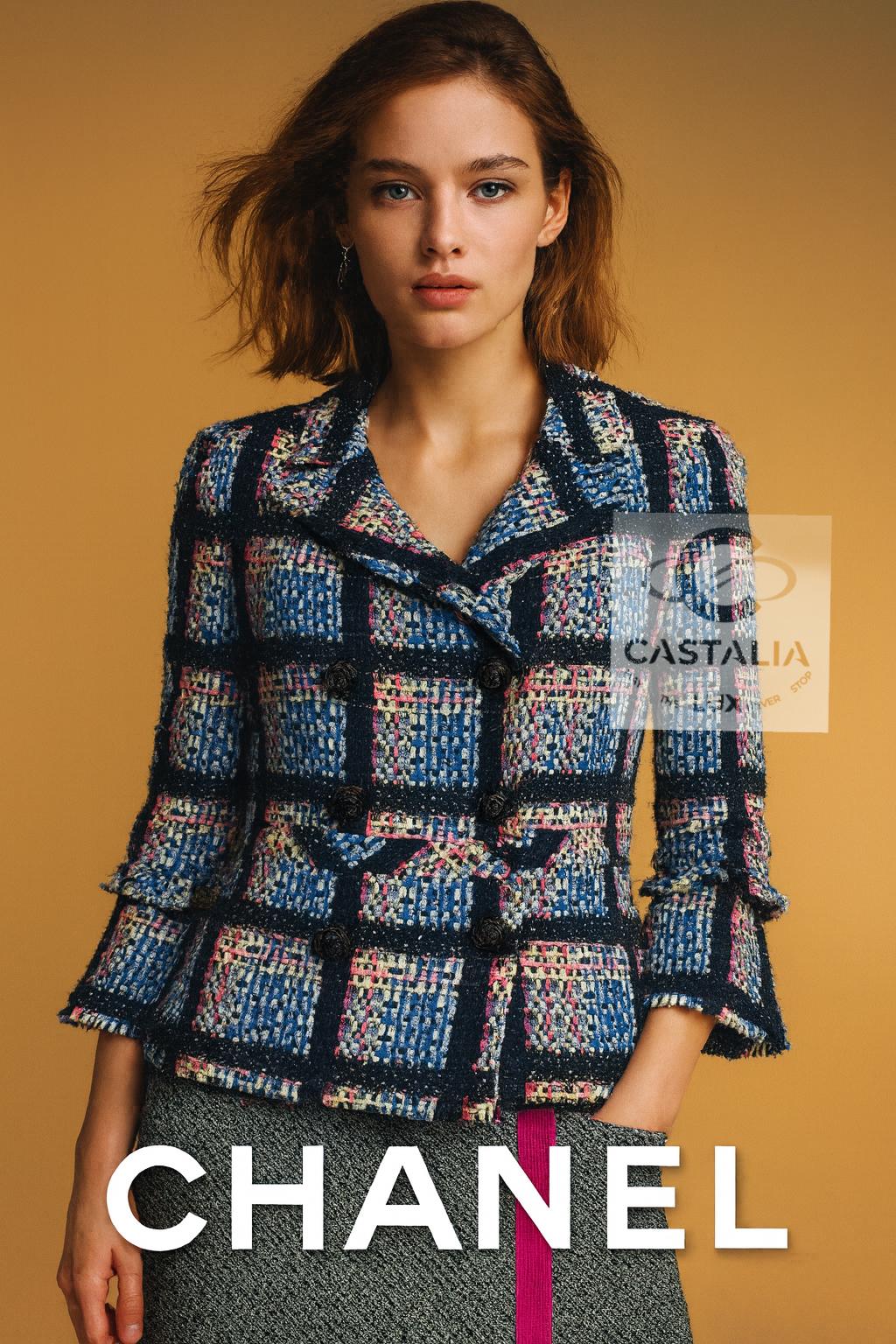  A rare treasure of Chanel’s vocabulary,
 where femininity and allure are sculpted into couture  — a Chanel masterpiece where fabric becomes language, detail becomes devotion

 This collector’s jacket channels a subtle pin-up spirit — the waist