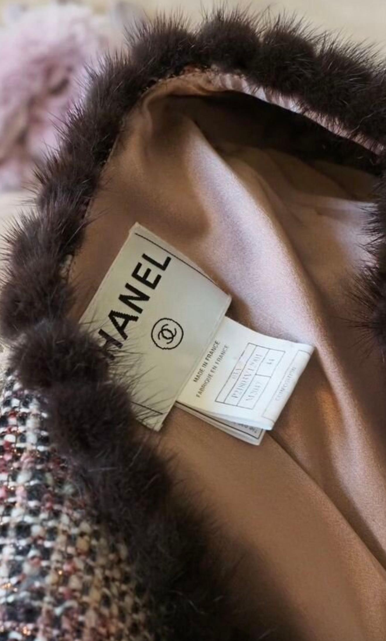 Chanel Sammler Vintage Stil Lesage Tweed-Mantel 6