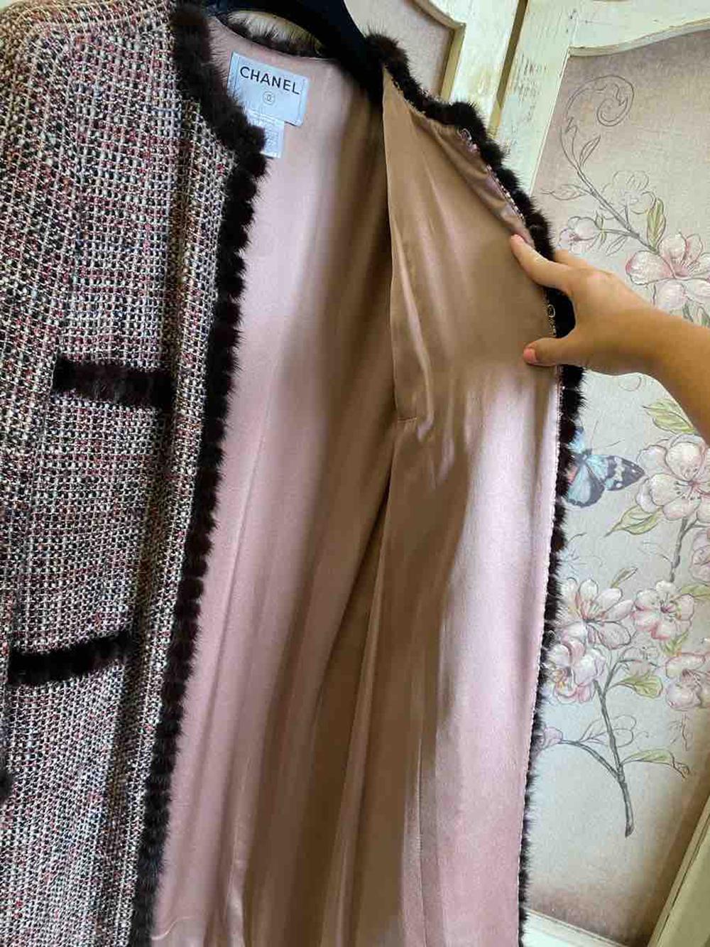 Chanel Sammler Vintage Stil Lesage Tweed-Mantel 1
