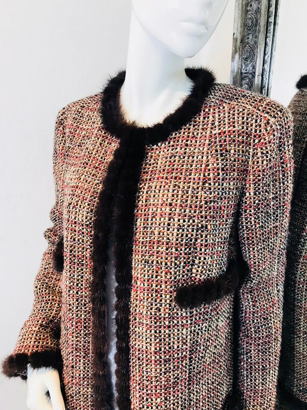 Chanel Sammler Vintage Stil Lesage Tweed-Mantel 3