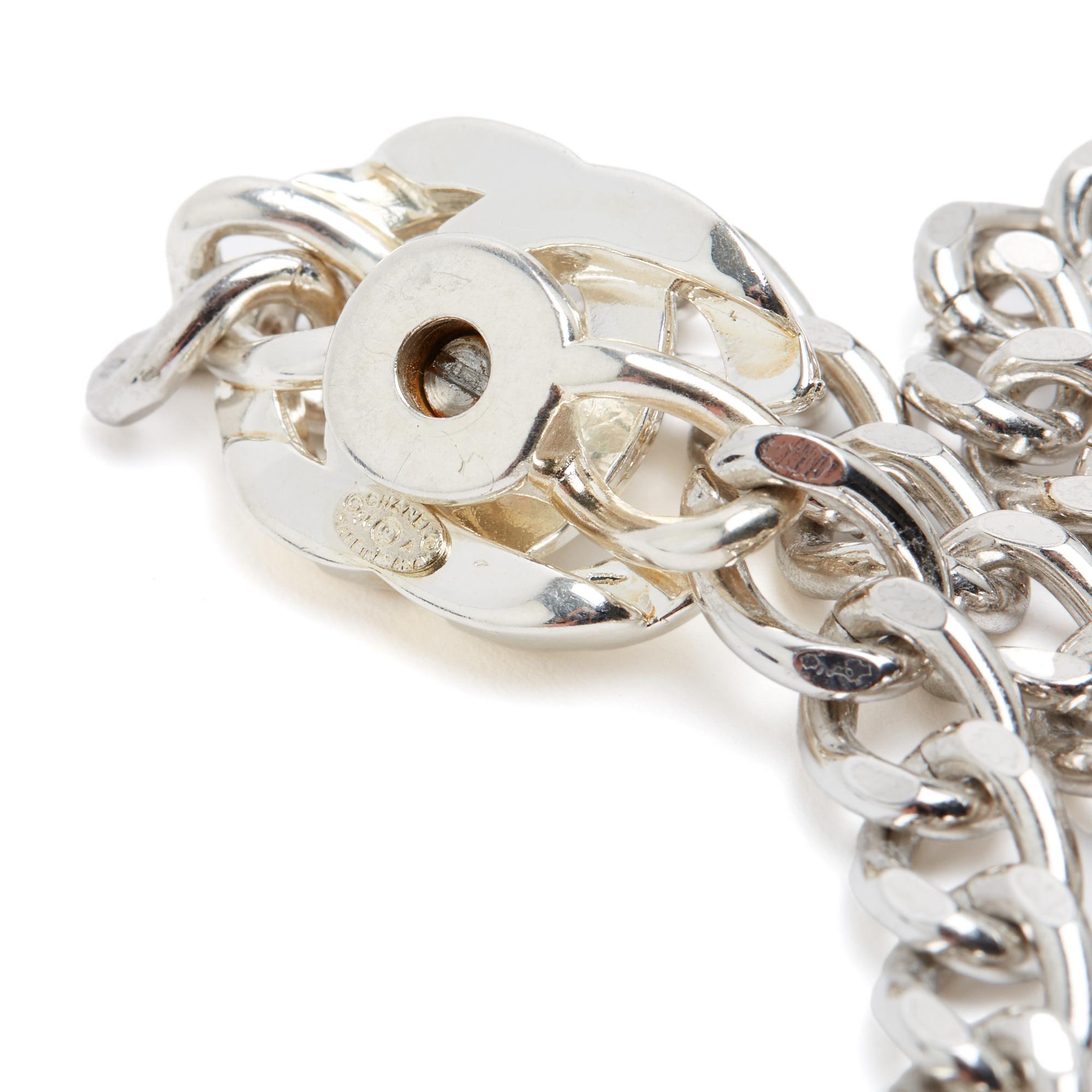 da uomo o donna Chanel Collier CC 2 tons 1996 Collana con medaglione Turnlock in argento e oro in vendita