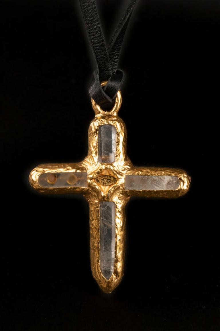 Chanel Collier Cross Necklace, 1993 For Sale 8