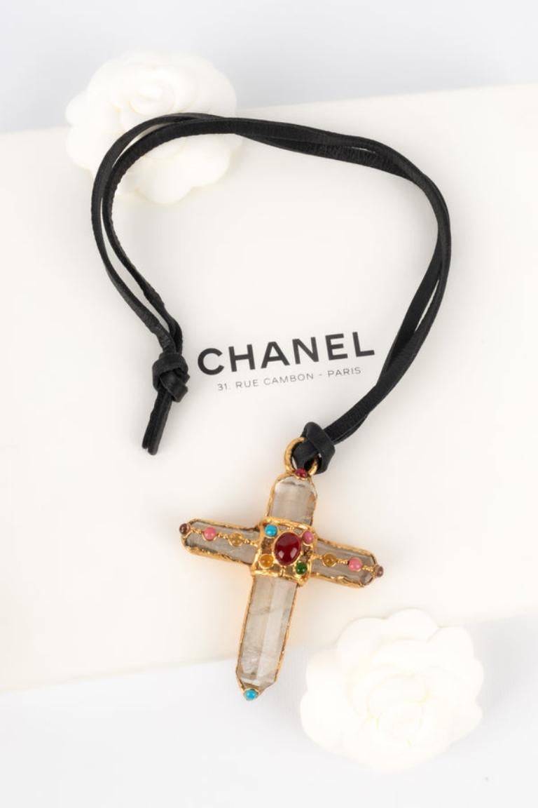 Chanel Collier Cross Necklace, 1993 For Sale 10