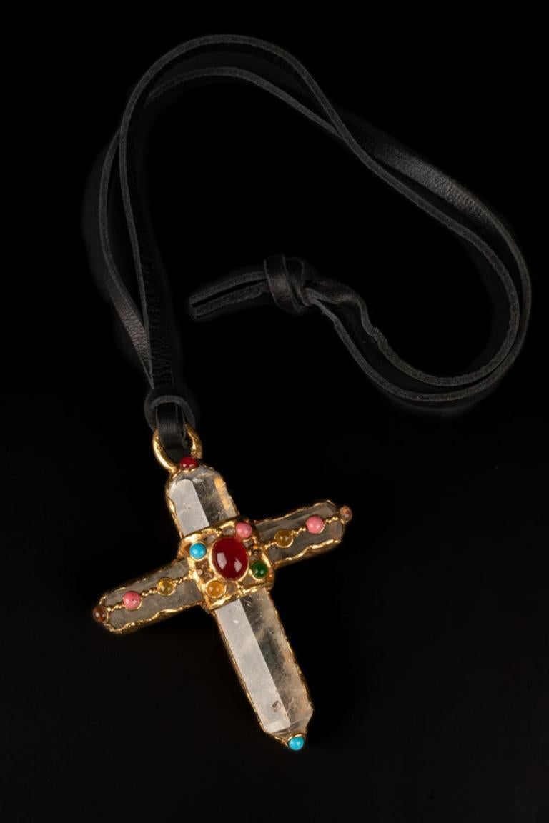Chanel, Collier-Kreuz-Halskette, 1993 im Angebot 2
