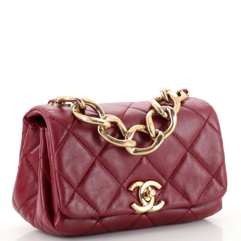Chanel Color Match Flap Bag Quilted Lambskin Mini
