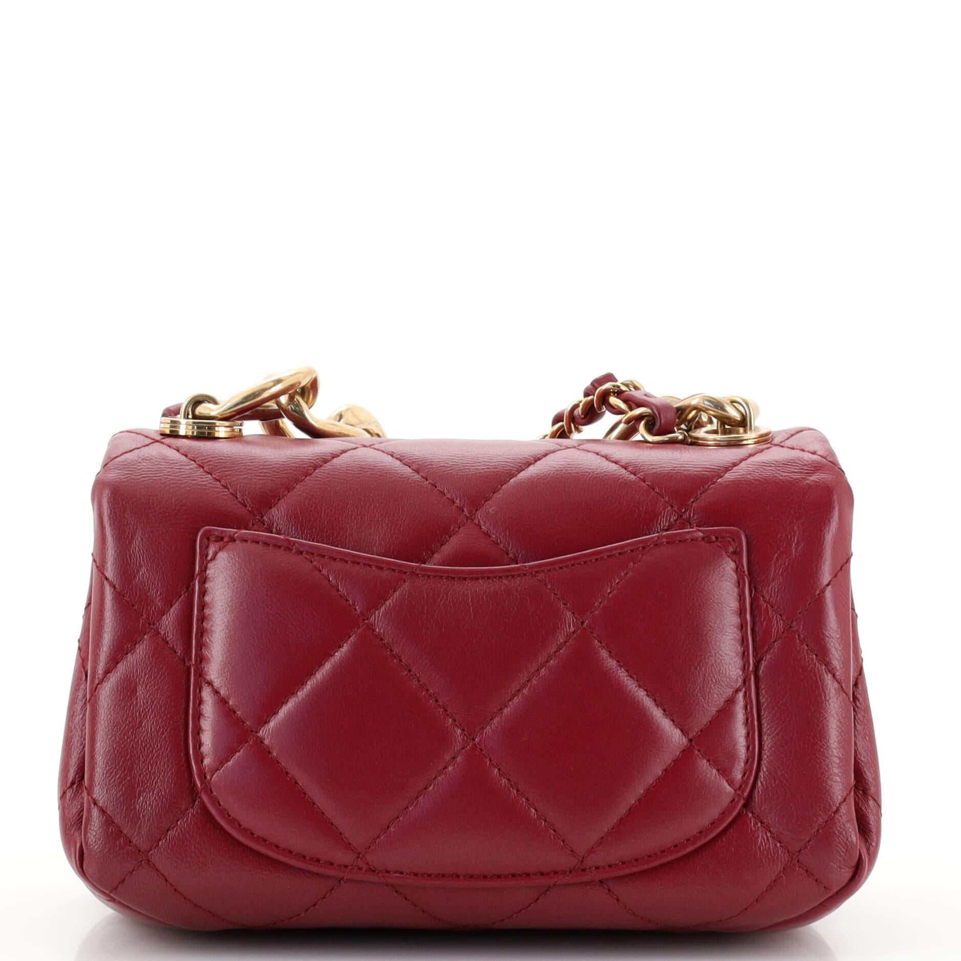 Chanel Color Match Flap Bag Quilted Lambskin Mini In Good Condition In NY, NY