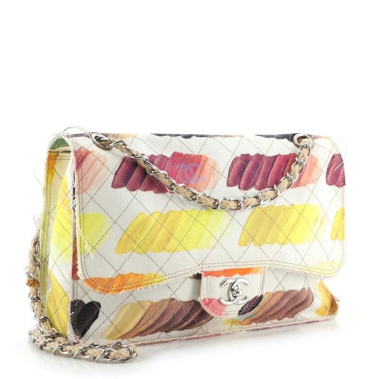 Chanel Colorama Flap Bag Quilted Watercolor Canvas Jumbo at 1stDibs  chanel  watercolor flap bag, watercolor beige bag, chanel watercolor bag