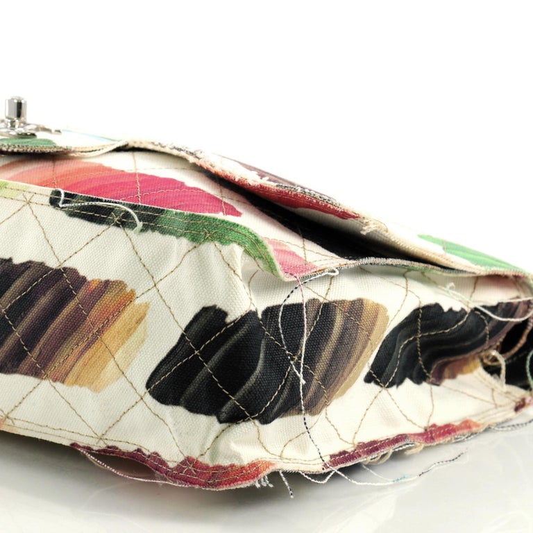 Chanel Colorama Flap Bag Quilted Watercolor Canvas Jumbo at 1stDibs