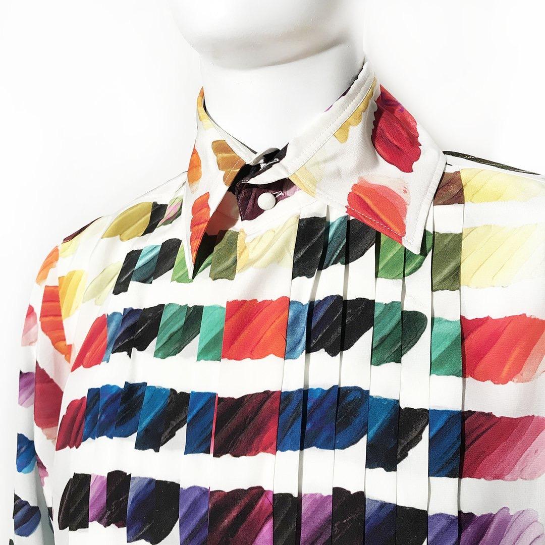 Colorama shirt by Chanel
Spring 2014 RTW collection 
Iconic rainbow watercolor 