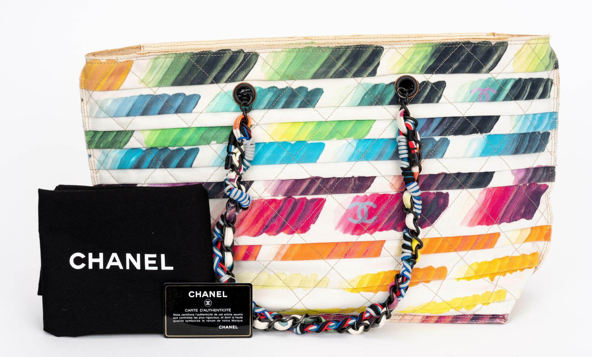 Sac cabas shopping Colorama de Chanel en vente 3